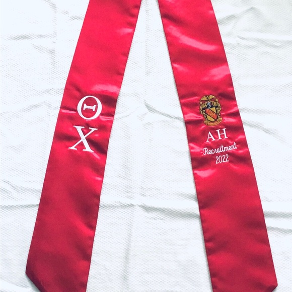 HONOR GRADUATION AH RECRUITEMENT 2022 FRATERNITY THETA CHI SASH STOLE - Picture 1 of 4